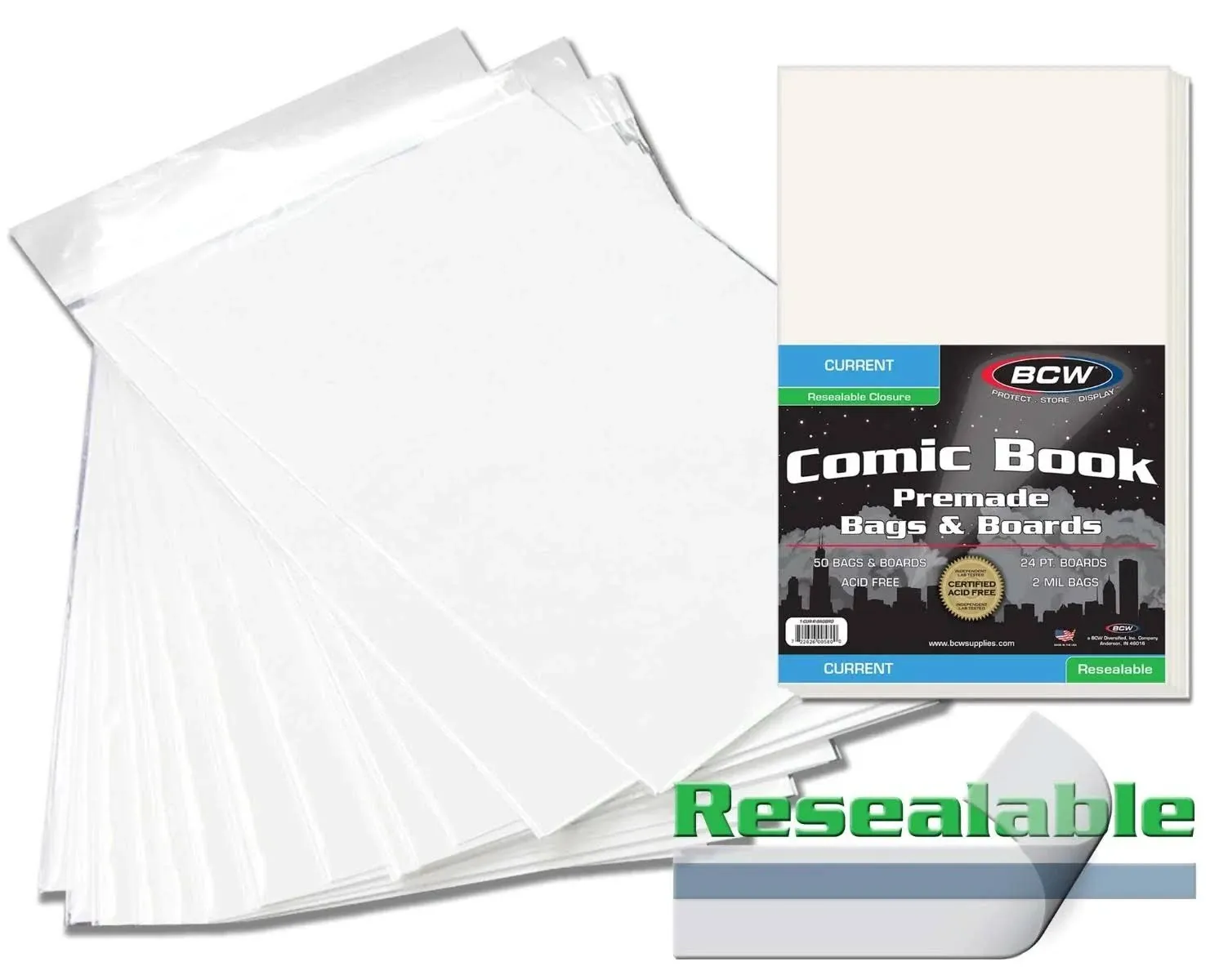 Premade Resealable Current Comic Bag and Board