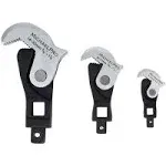 Auto-Adjusting Crowfoot Wrench Set of 3 for Automotive Repair Work w/ Power Grip