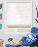 Chicology Cordless Roman Shades, Semi-Sheer - 31"W x 64"H - Pacific White