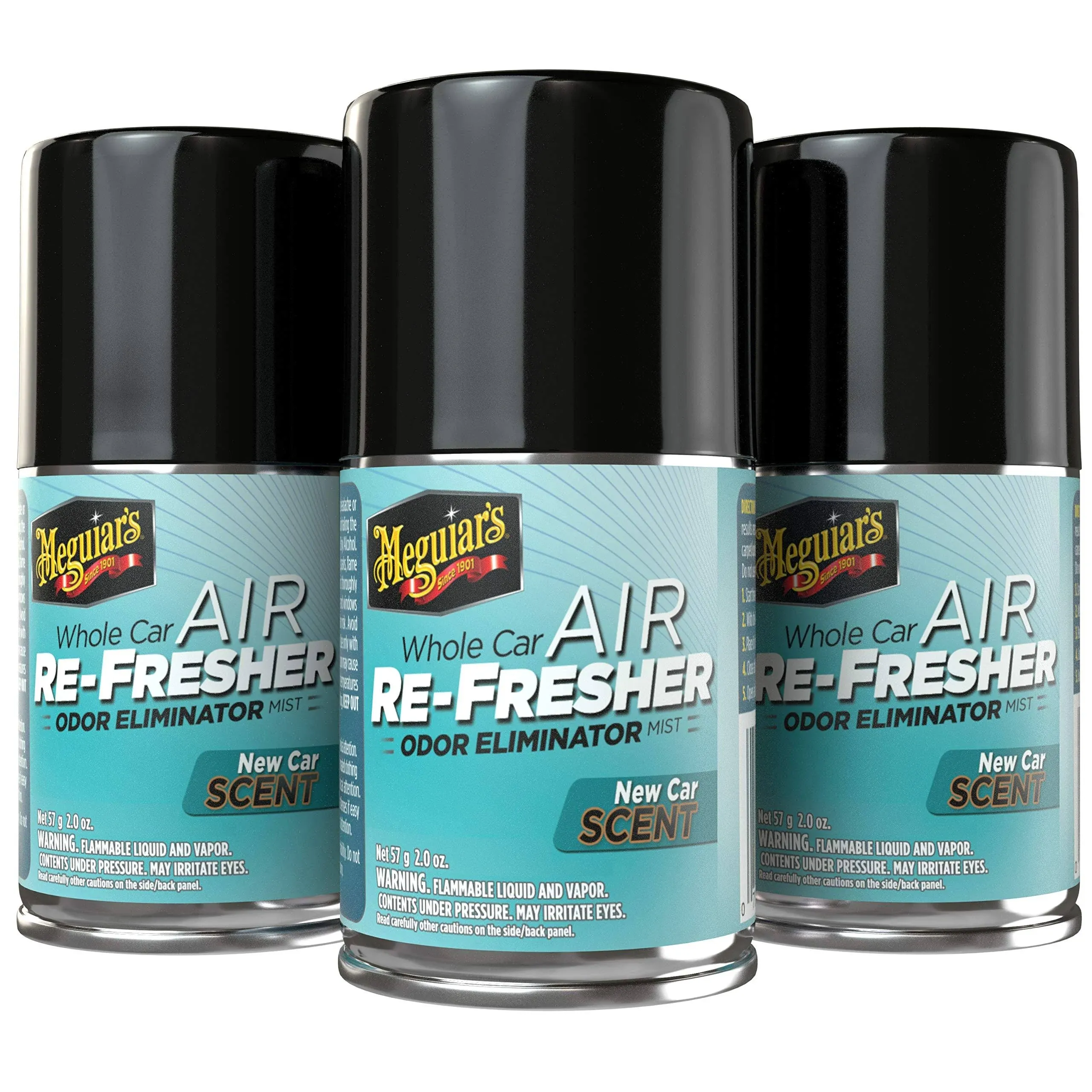  Meguiars G16402PK3 New Car Scent Air Re-Fresher Odor Eliminator Pack of 3 