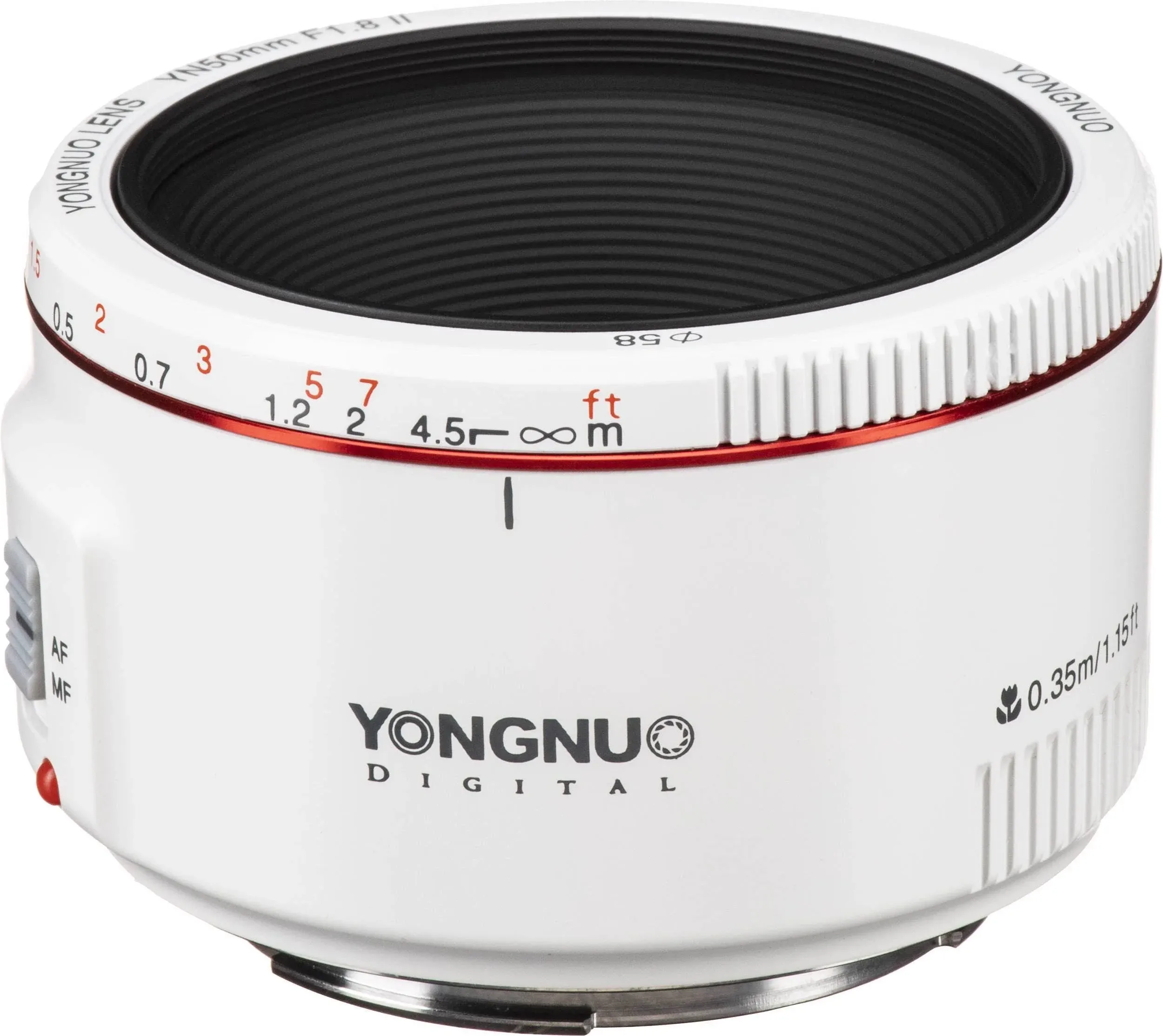 Yongnuo YN 50mm f/1.8 Mark II Lens for Canon EF (White)