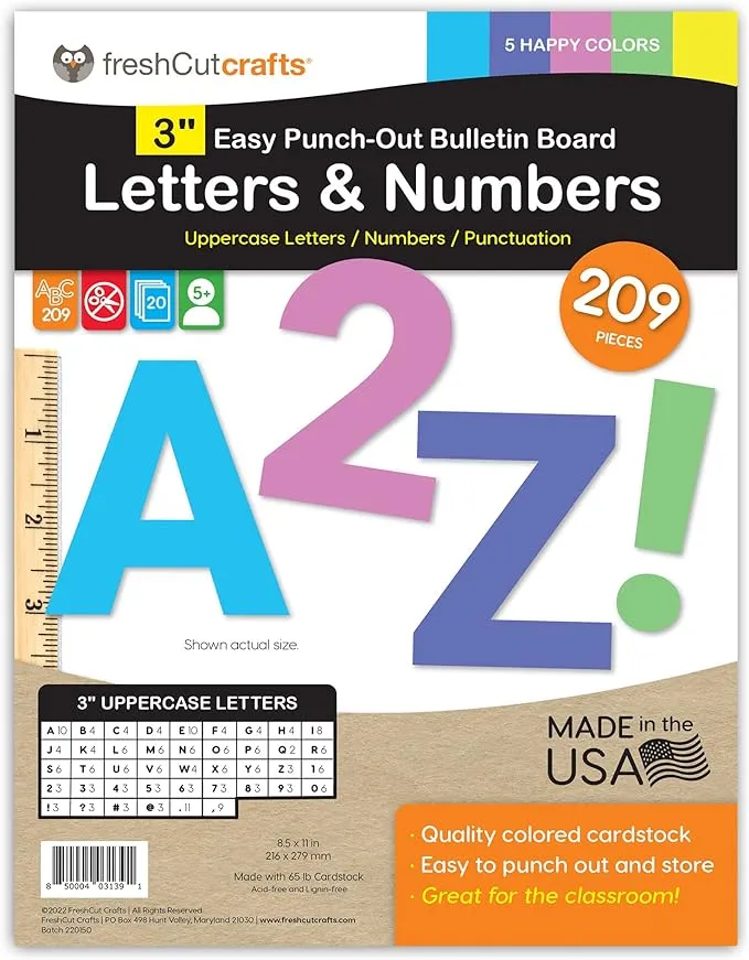 3 inch Letters & Numbers