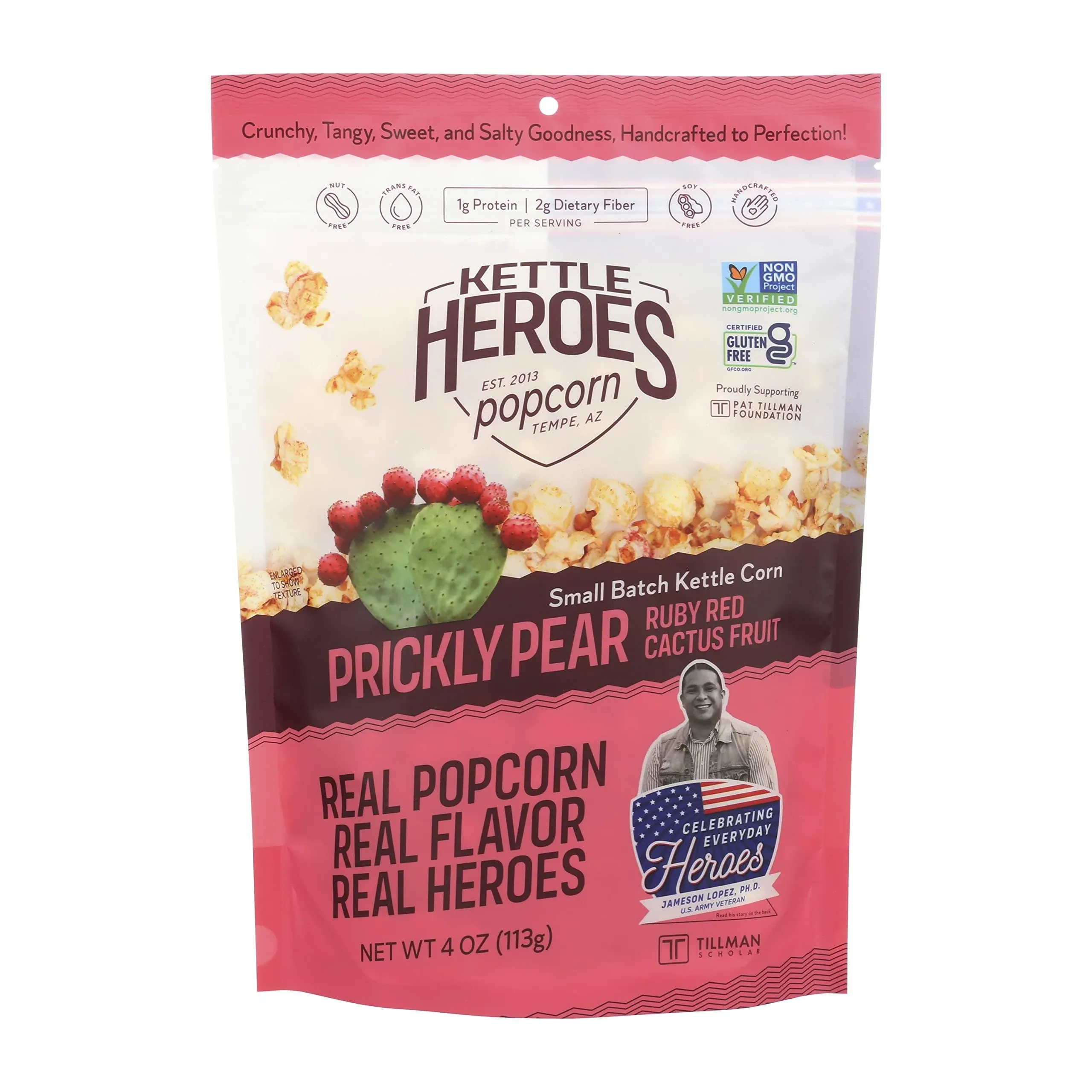 KETTLE HEROES Prickly Pear Kettle Corn Popcorn, 4 OZ