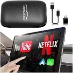 Flgocexs Wireless Carplay Adapter - 3 in 1 Wireless Carplay and Android Auto Adapter with Built in Netflix Youtube Support TF Card Only for Original