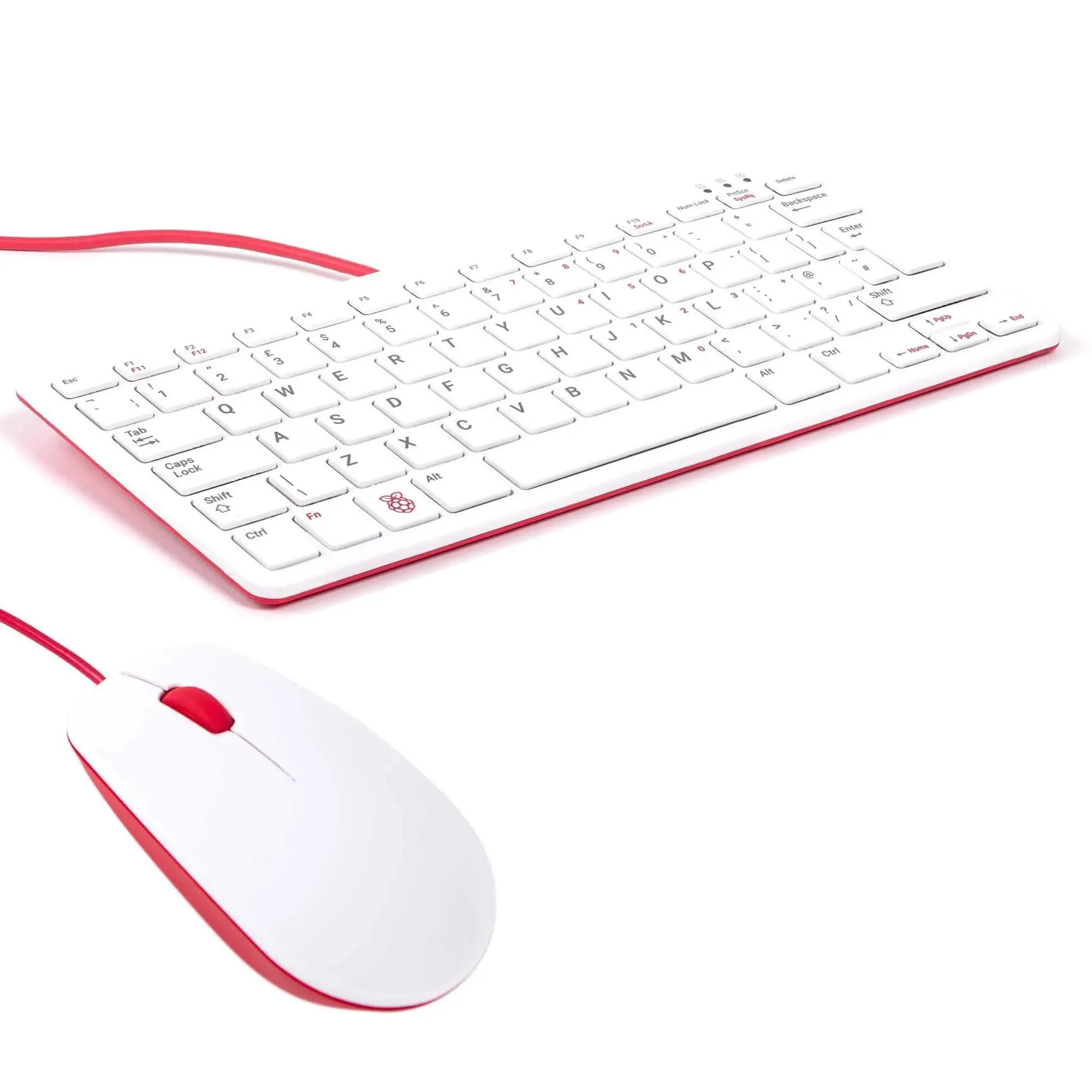 Official Raspberry Pi Keyboard & Mouse Keyboard & Mouse Combo / Red / White / United Kingdom