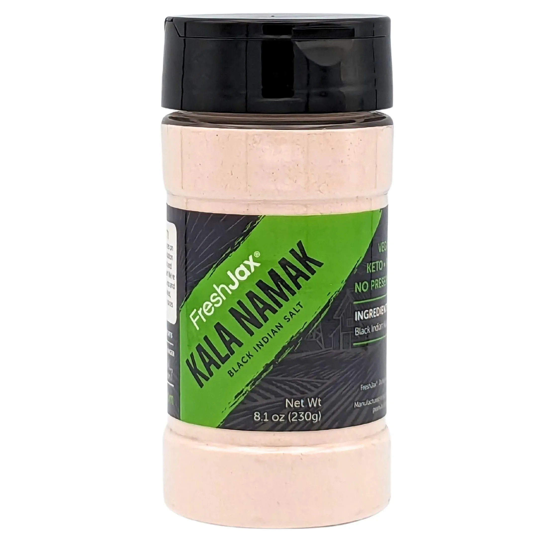 FreshJax Indian Black Salt Kala Namak (8.1 oz Large BPA-Free Bottle) Non GMO, Gluten Free, Keto, Paleo, No Preservatives Kala Namak Black Salt | Handcrafted in Jacksonville, Florida