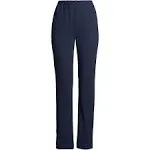 Lands' End Women's Plus Size Sport Knit High Rise Elastic Waist Pull on Pants - Black