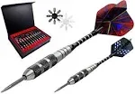 ADKX Steel Tip Darts 12 Pack Set with Nonslip Iron Barrel Aluminum Dart Shafts and Flights + Darts Sharpener + an Gift Box