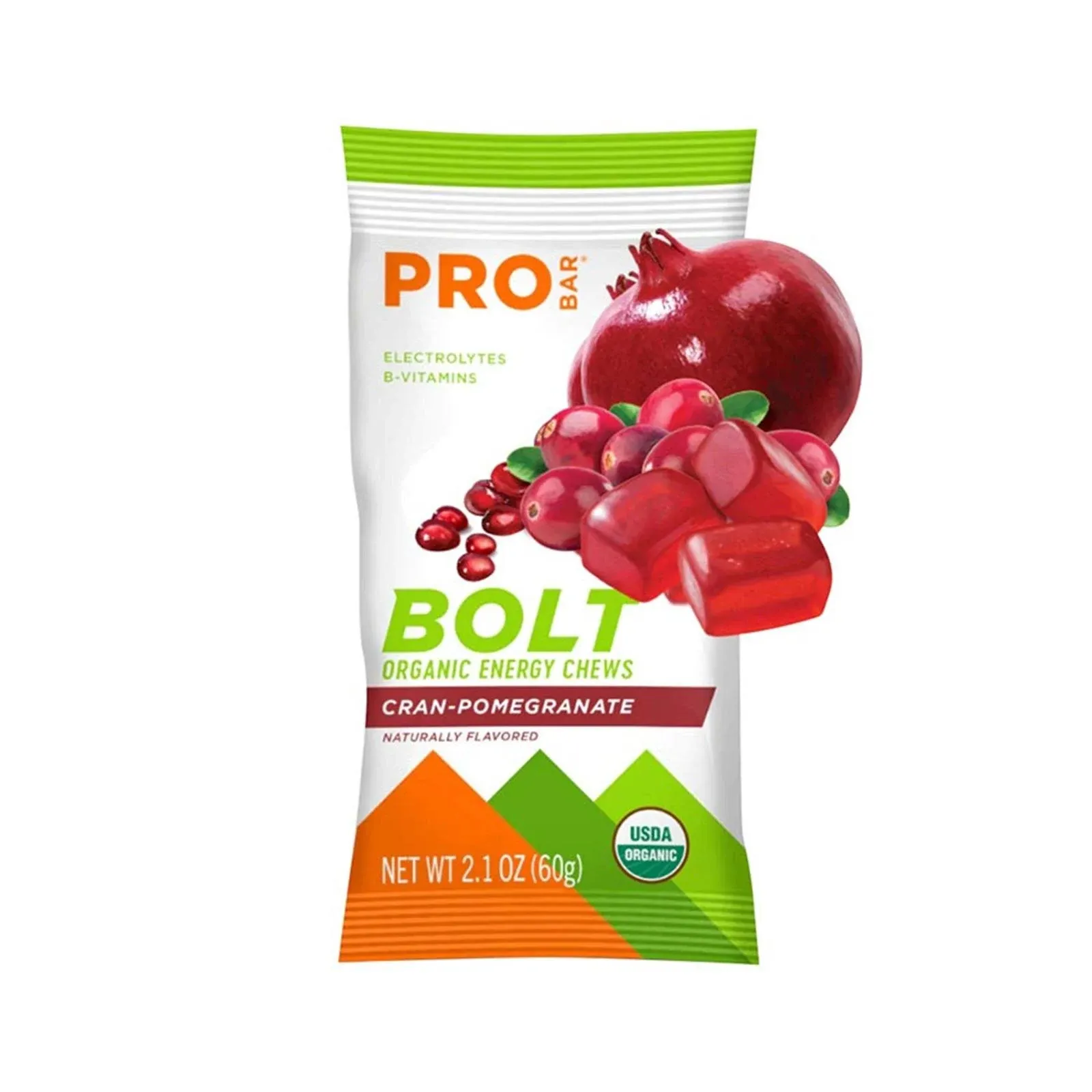 Probar Bolt Energy Chews, Organic, Cran-Pomegranate Flavor - 12 pack, 2.1 oz packs