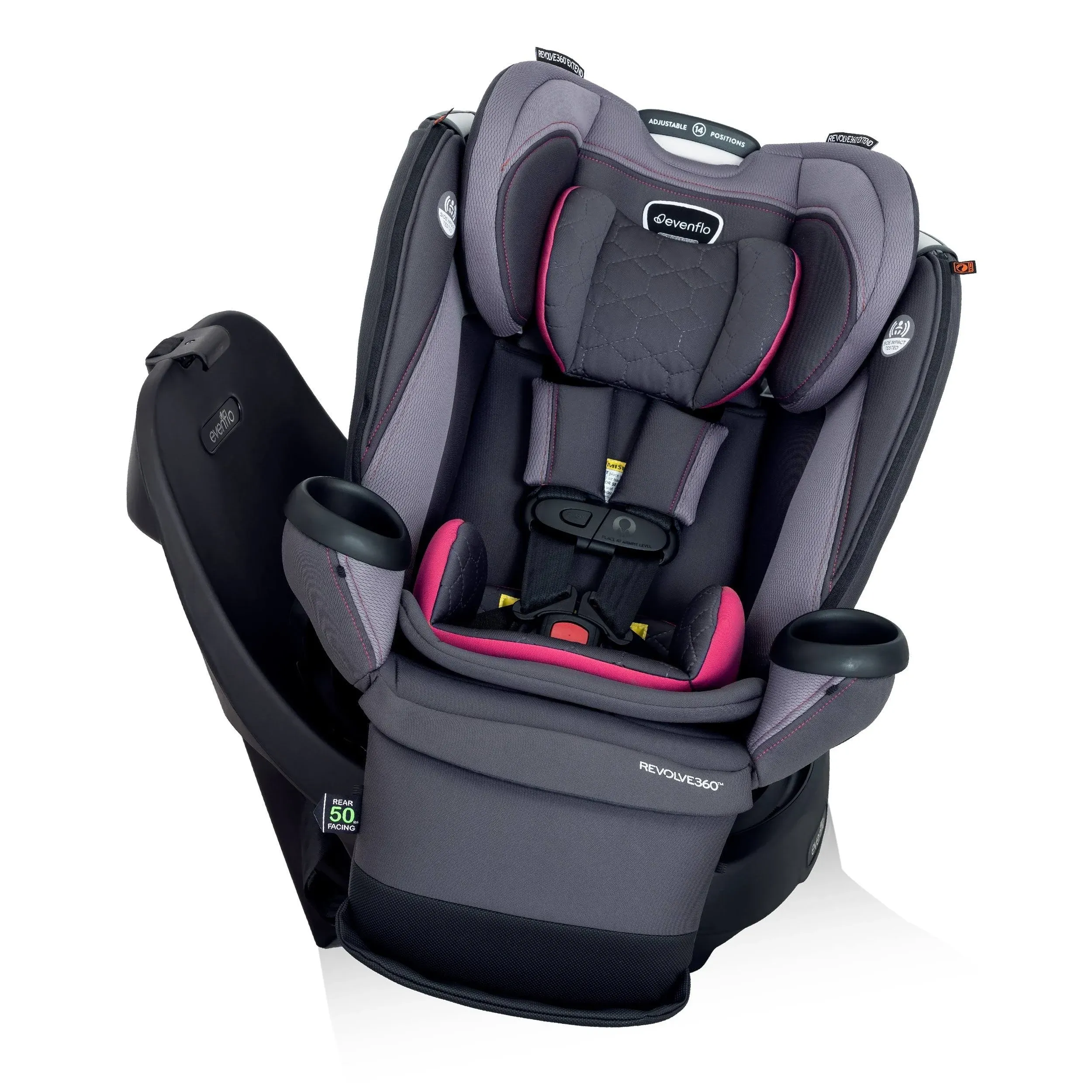 Evenflo Revolve 360 Extend All-in-One Rotational Convertible Car Seat with Quick Clean Cover