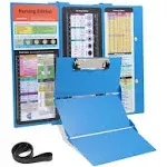 Nursing Clipboard with Nursing and Medical Edition Cheat Sheets 3 Layers Aluminum Foldable Nurse Clipboard Nursing Student Essentials - Foldable Clipboard Nursing Nurses and Doctors