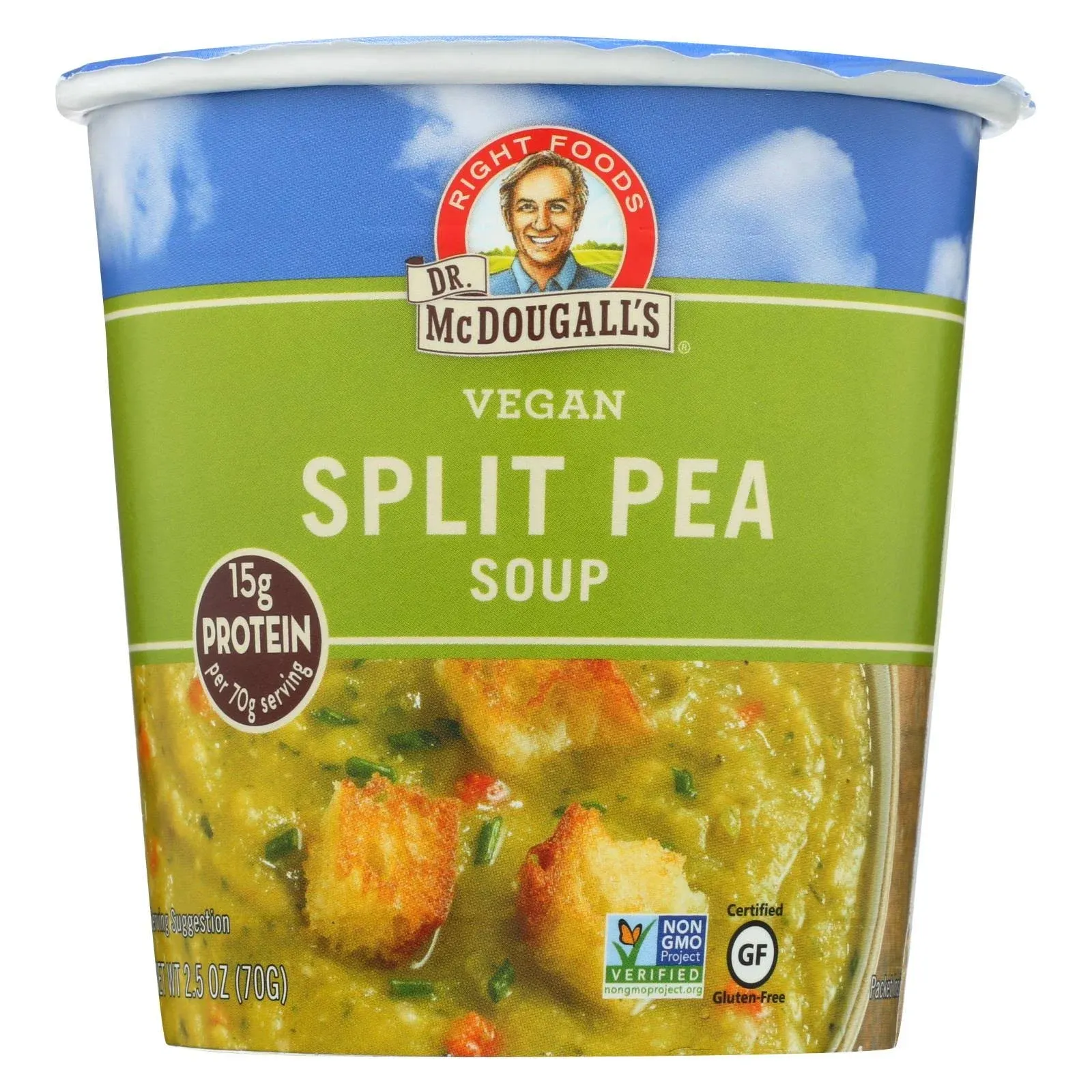 Dr. McDougalls Soup Gluten Free Vegan Split Pea With Barley - 2.5 Oz