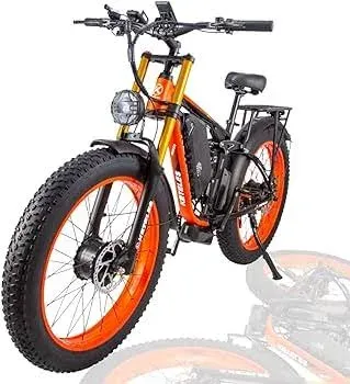 KETELES K800 Pro 2000W Dual Motor Electric Bike 48V 23AH Battery Front and Rear Shock absorbers 7-Speed, Hydraulic Disc Brake, 26"x4.0" Inch Fat Tires