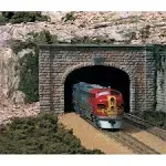 HO Scale Cut Stone Double Track Tunnel Portal - Woodland Scenics #C1257