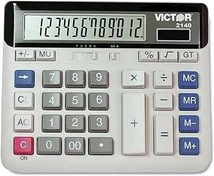 Victor 2140 2140 Desktop Business Calculator, 12-Digit LCD