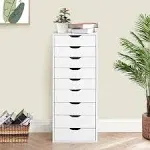 Naomi Home 9-Drawer Office Storage Cabinet Color White, Size 9 Drawer