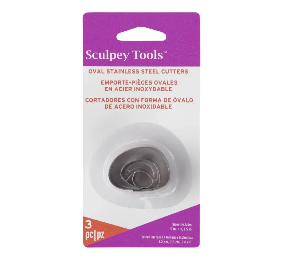 Sculpey Tools™ Cutters: Irregular Oval 3pc AMM1018 Discontinued