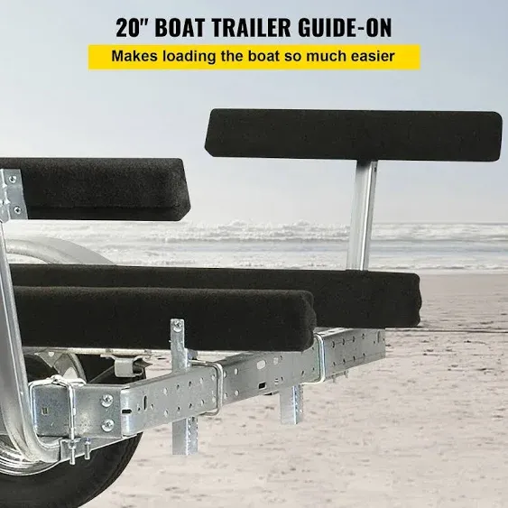 2 x Boat Trailer 2&#039; Side Guide Bunk Board Guide-On Carpeted Kit w/ Hardware