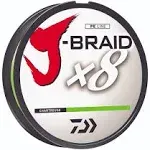 Daiwa J-Braid x8 Braided Line 330 Yards Chartreuse 10 Pound