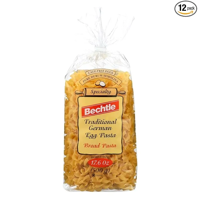 Bechtle Traditional German Egg Broad Pasta - Case of 12/17.6 oz