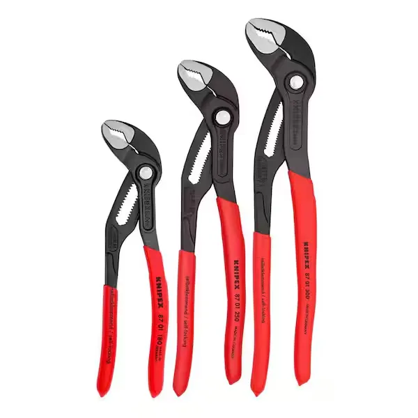 KNIPEX 7, 10, and 12 in. Cobra Water Pump Pliers Set (3-Piece) 00 20 06 US1