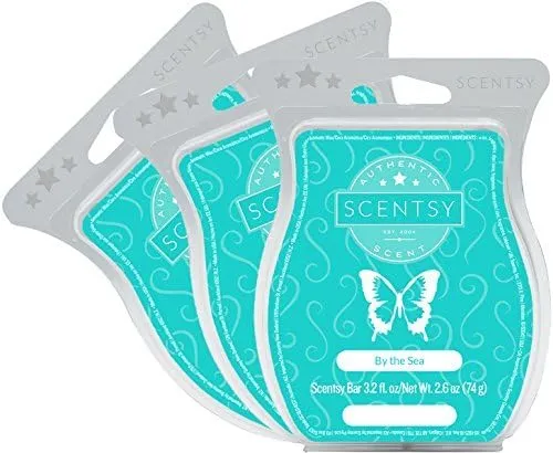 Scentsy, By the Sea, Wickless Candle Tart Warmer Wax 3.2 Oz Bar, (3) by Scentsy Fragrance