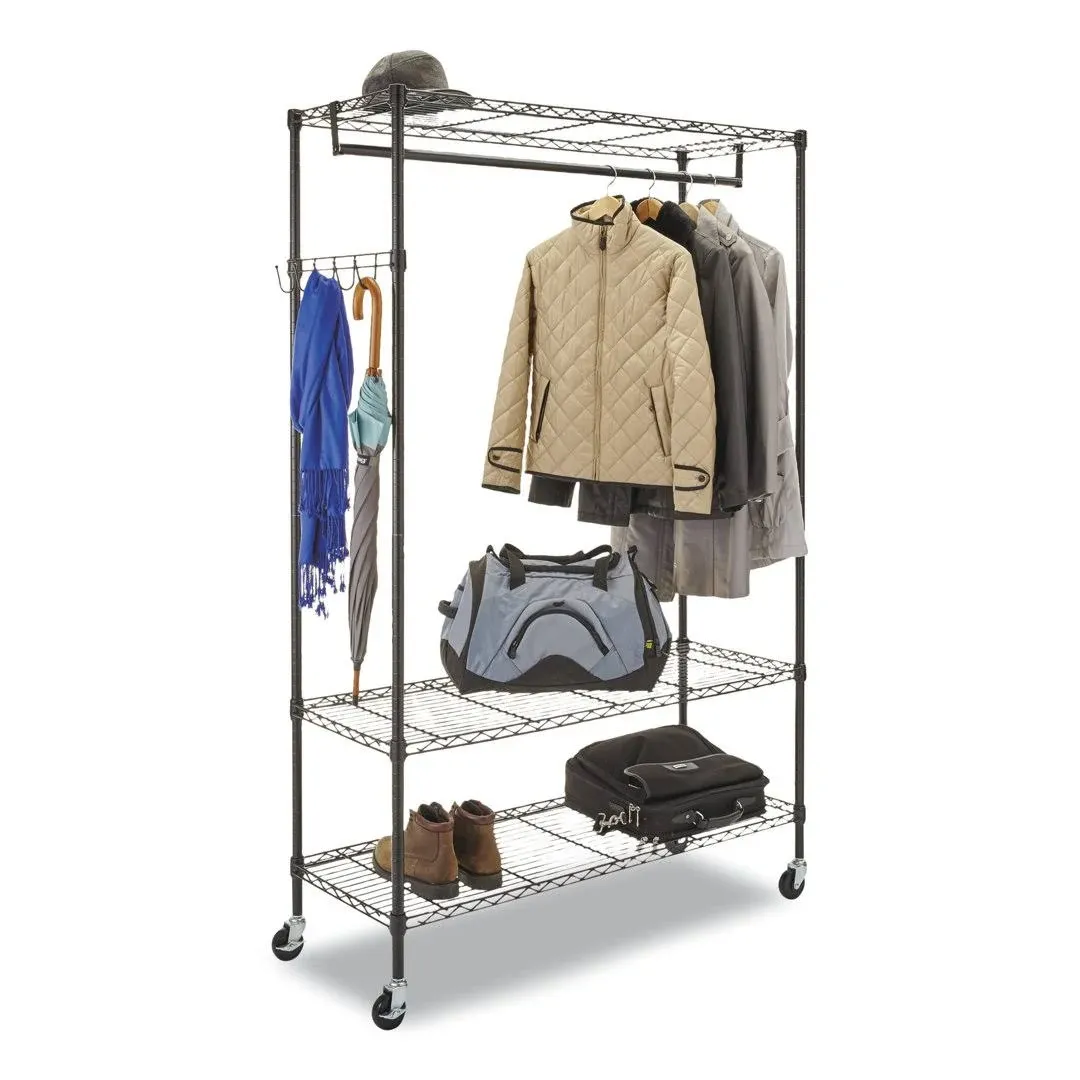 Alera Wire Shelving Garment Rack (Black)