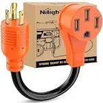 Nilight RV Generator Adapter Cord 30 Amp to 50 Amp 3 Prong Pure Copper