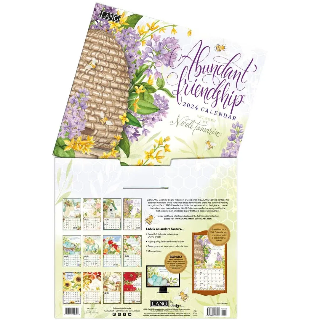 Lang Abundant Friendship 2024 Wall Calendar w