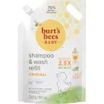 Burt's Bees Baby Shampoo and Wash Refill, White