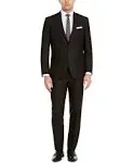 Van Heusen Men's Flex Plain Slim Fit Suits - Deep Black - Size 40r