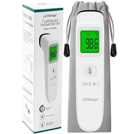 eZthings Forehead Thermometer Medical Non Touch Infrared with Fever Alarm