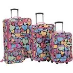 Rockland Heart 4 Piece Luggage Set