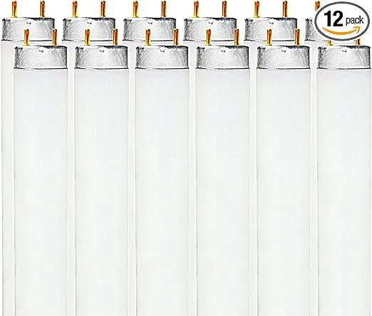 LUXRITE F17T8/841 17W 24 Inch T8 Fluorescent Tube Light Bulb, 4100K Cool White, 1350 Lumens, G13 Medium Bi-Pin Base, LR20752, 4-Pack