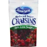 Ocean Spray Craisins Dried Cranberries Reduced Sugar, 5 oz