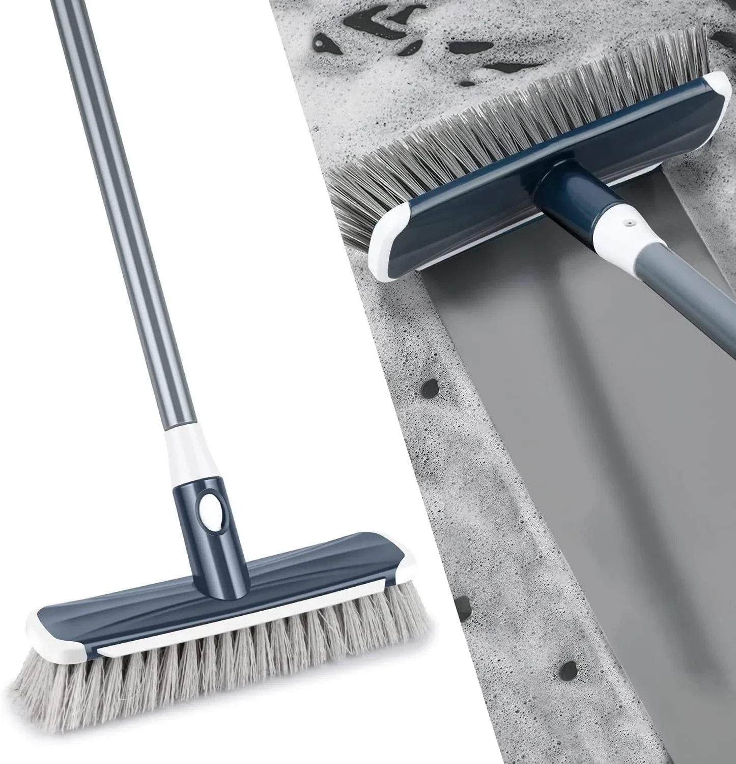 Suptree Floor Scrub Brush with Long Handle Carpet Deck Brush Floor Scrubber ...