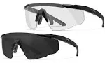 Wiley x Saber Advanced Sunglasses - Smoke Grey/Clear Lens - 2 Matte Black Frames