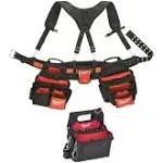 Milwaukee Waist Tool Belts 15 Pocket Adjustable Puncture Resistant Durable Red