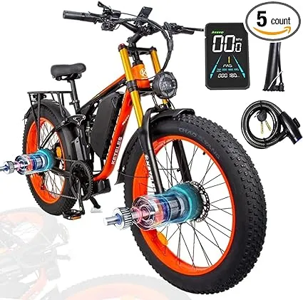 GJWLOMG KETELES K800 Pro 2000W Dual Motor Electric Bike 48V 23Ah Battery Front ...