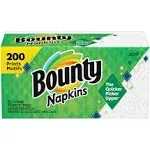 Bounty Quilted Napkins , 1-Ply, 12 1/10 x 12, White, 200/Pack, 8 Pack/Carton