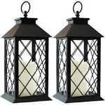 Bright Zeal 2-Pack 14" Vintage Candle Lantern