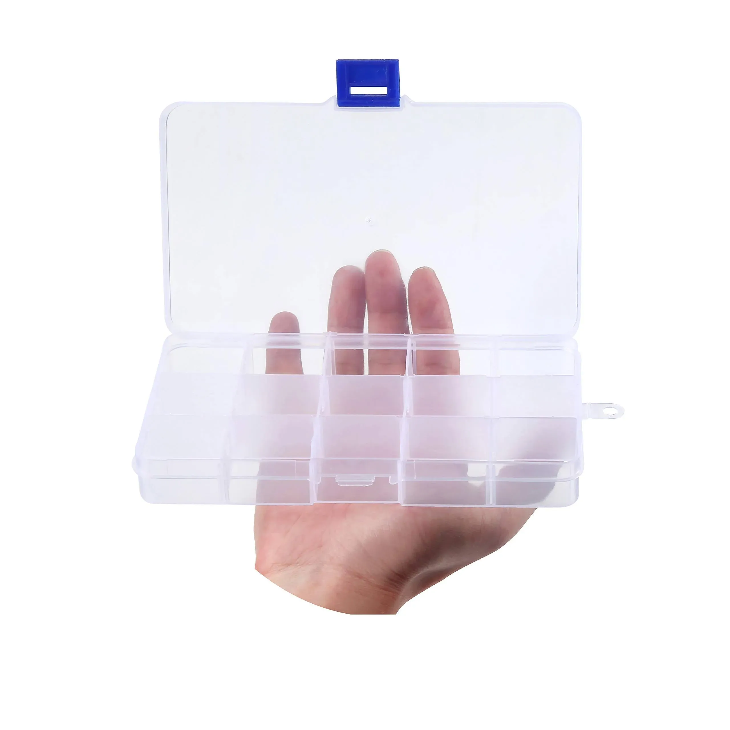 Transparent Plastic Grid Box Storage Organizer For Display Collection With Adjus