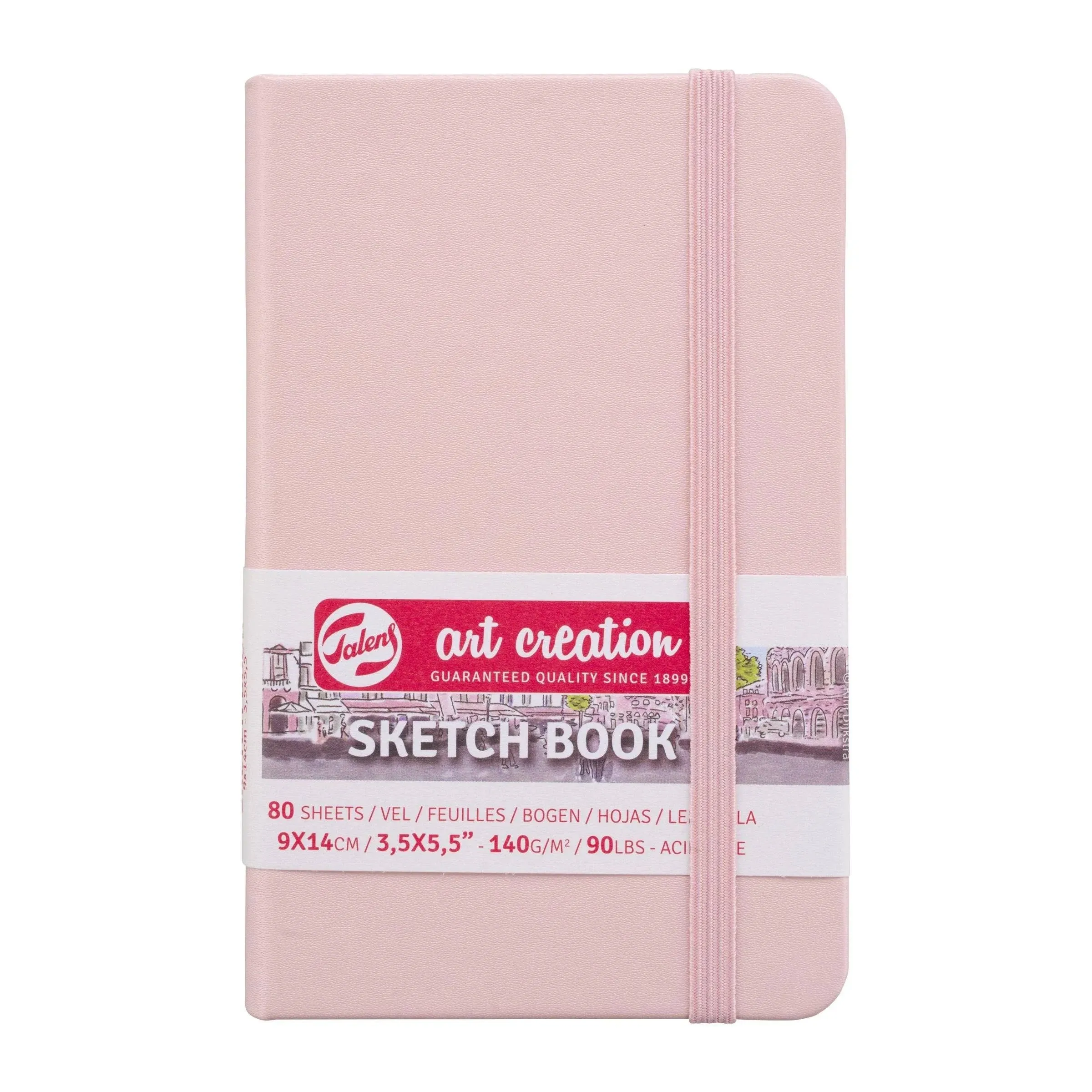 Talens Japan T9314-011M 441726 Royal Art Creation Sketchbook, Drawing Notebook, 3.5 x 5.5 inches (9 x 14 cm), Pastel Pink