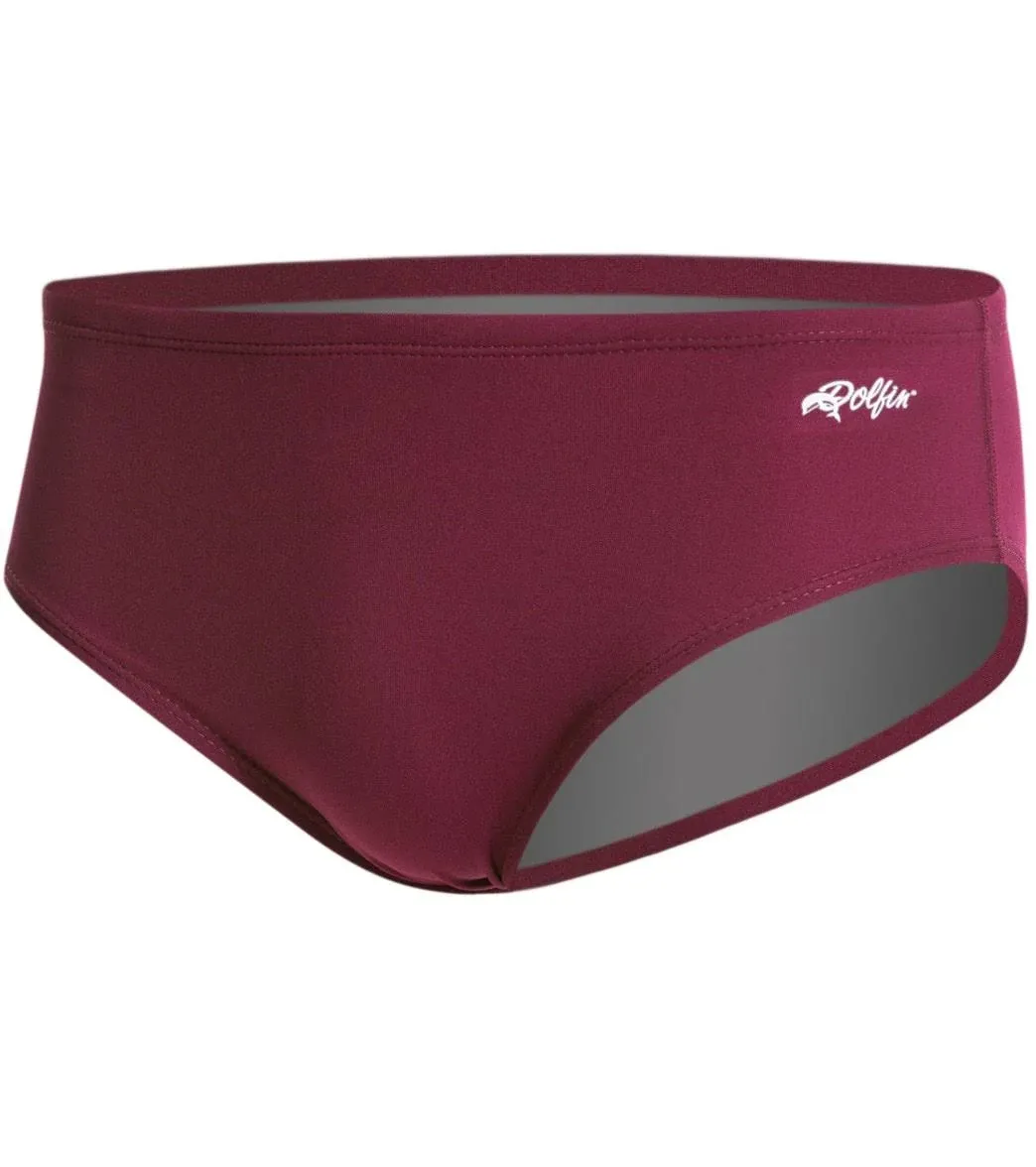 Mens Reliance Maroon Solid Racer - Size: 34 | Dolfin Swimwear