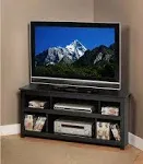 Prepac Vasari Corner TV Stand, Black, Furniture