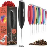 Stainless Steel Milk Frother Powerful Handheld Drink Mixer Mini Milk Frother