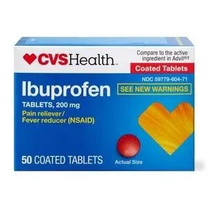 CVS Ibuprofen, 200 mg, Coated Tablets - 50 tablets