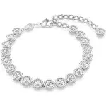 Swarovski Imber Tennis bracelet Round cut, White, Rhodium plated 5682666