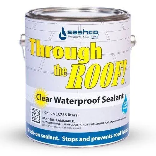 Through the Roof 14004 Cement and Patching Sealant, Clear, Liquid, 1 gal Container