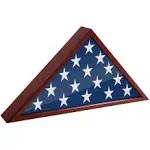 American Memorial Flag Display Case Triangle Flag Holder Fits 5x9.5 Folder Flag